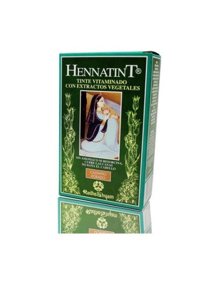 Hennatint tinte para cabello castaño dorado 120 ml Radhe Shyam