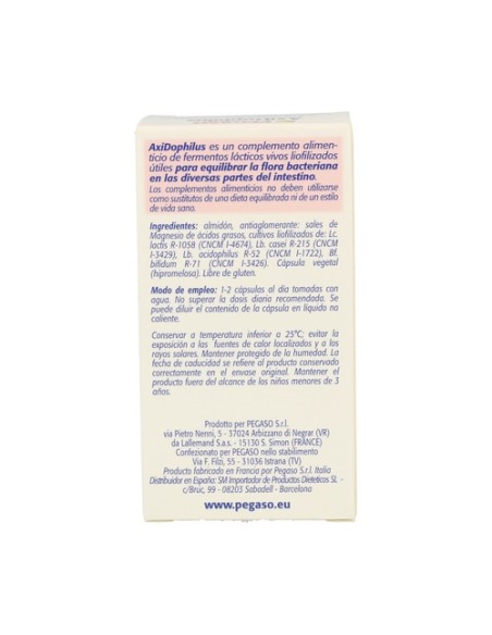 Axidophilus 30 cápsulas Pegaso