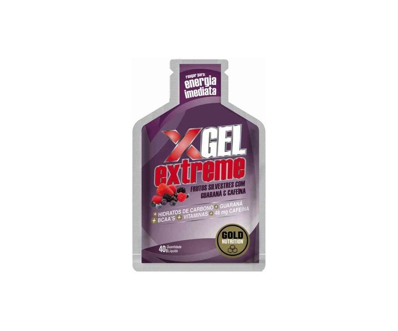 Pack Extreme gel guarana+cafeina frutos silvestres 40 g Gold Nutrition