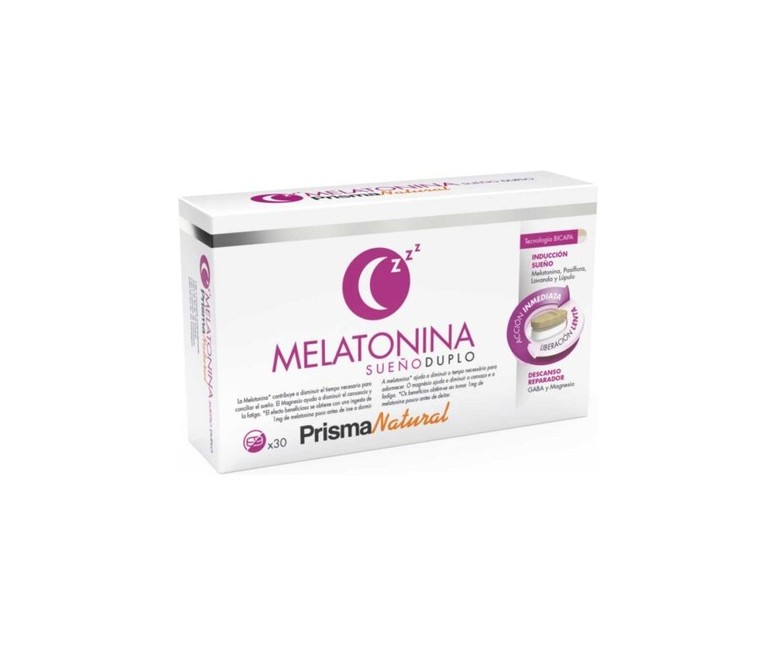 Melatonina sueño duplo 30 comprimidos de 920mg Prisma Natural