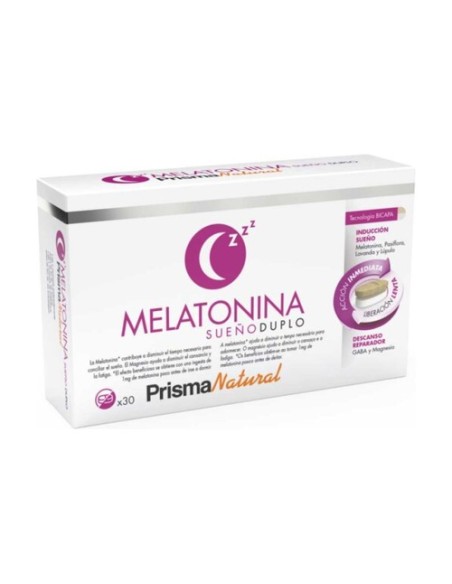 Melatonina sueño duplo 30 comprimidos de 920mg Prisma Natural
