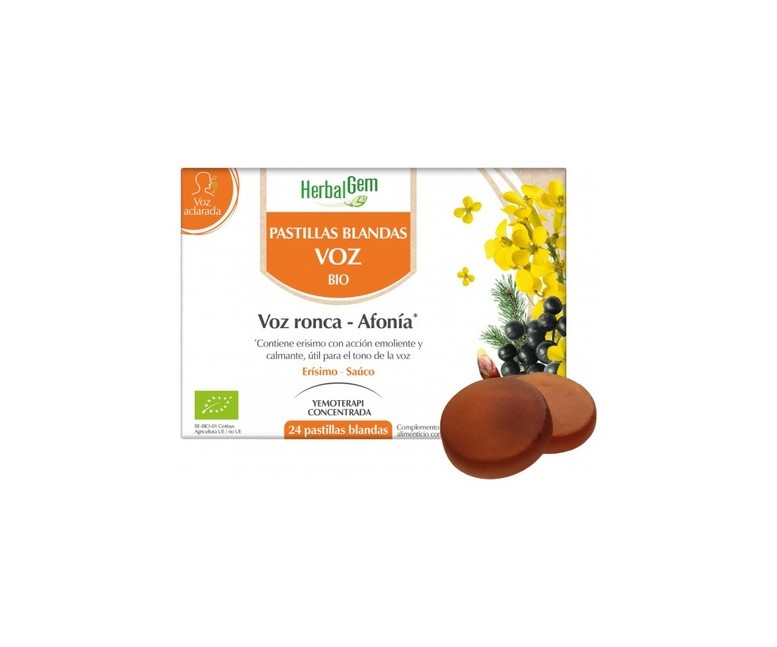 Pastillas blandas para la voz Bio 24 gominolas Herbalgem
