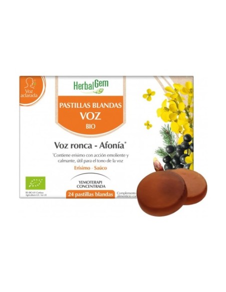 Pastillas blandas para la voz Bio 24 gominolas Herbalgem