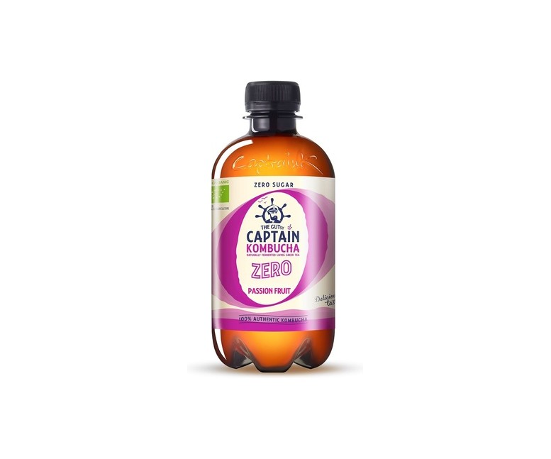 Kombucha zero frutas de la pasión Bio 400 ml Captain Kombucha