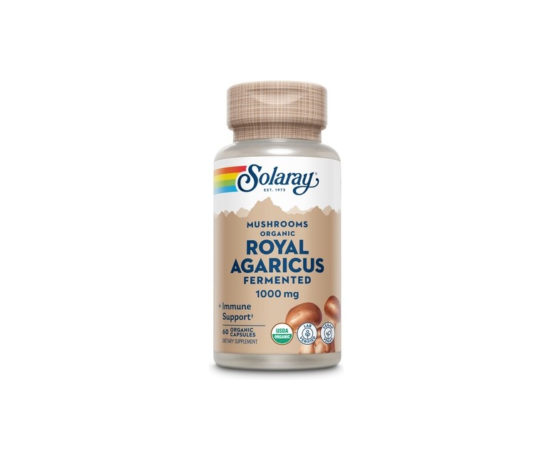 Fermented Royal Agaricus 60 cápsulas vegetales de 500mg Solaray
