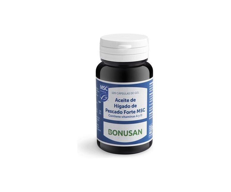 Aceite de Hígado de Pescado Forte MSC 120 cápsulas Bonusan