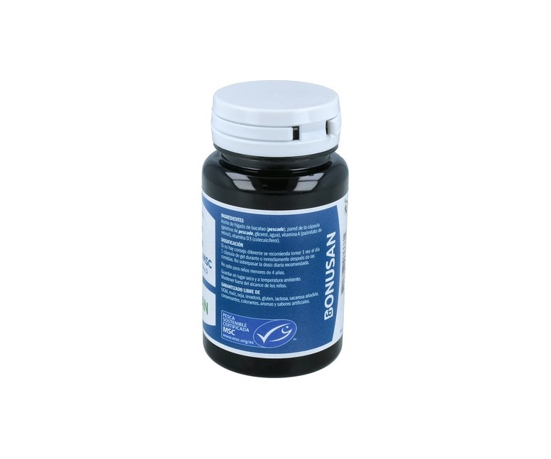 Aceite de Hígado de Pescado Forte MSC 120 cápsulas Bonusan