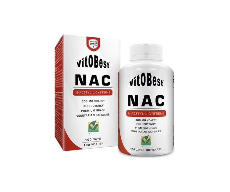 Nac aminoácido de forma libre 100 cápsulas vegetales de 300 mg VIT.O.BEST