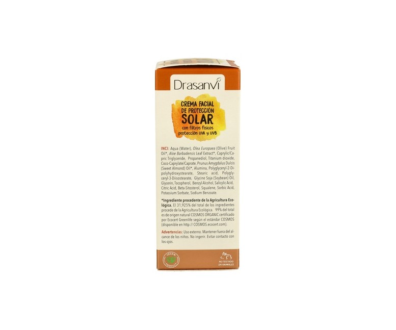 Crema Solar Protección SPF30 Ecocert 50 ml Drasanvi