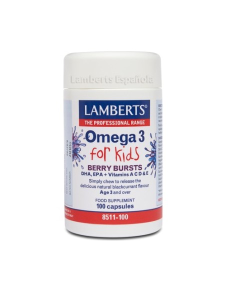 Omega 3 for kids 100 cápsulas (Grosella) Lamberts