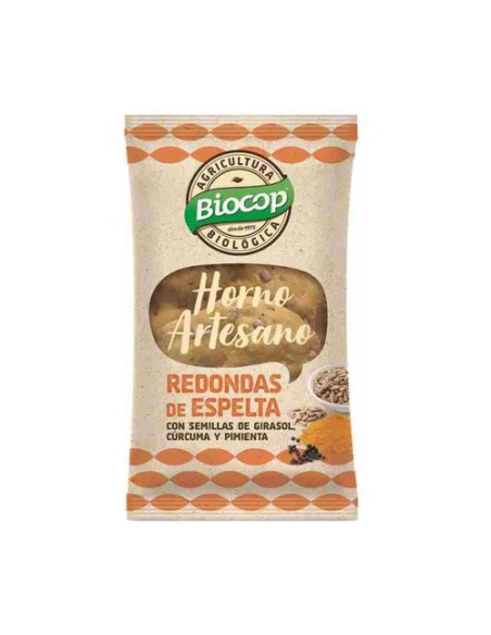 Redondas de Espelta con Cúrcuma y Pimienta 50 g Biocop