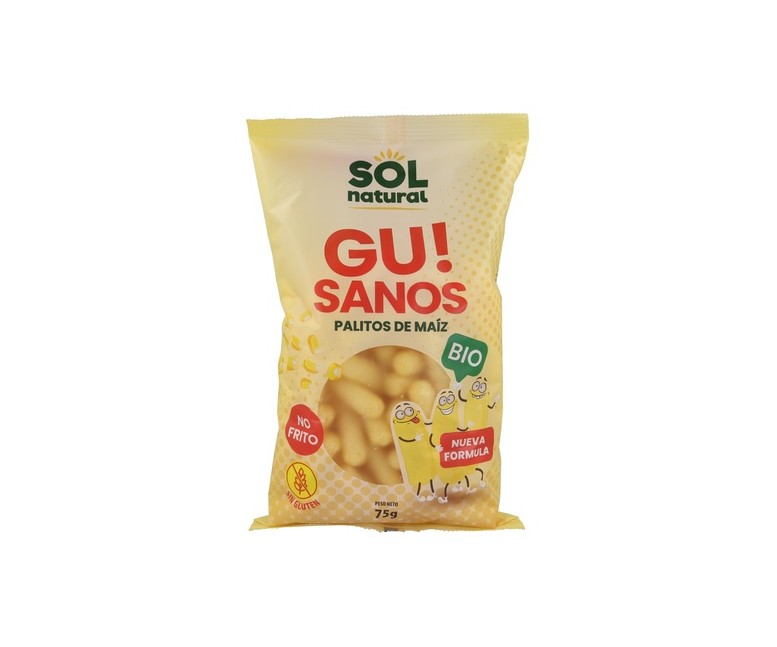Gusanitos de maíz gigantes no fritos Bio 75 g Sol Natural