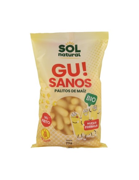 Gusanitos de maíz gigantes no fritos Bio 75 g Sol Natural