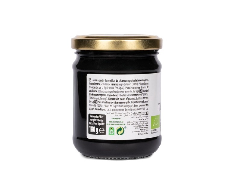 Tahín negro Bio 180 g de crema NaturGreen