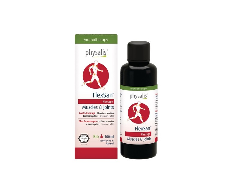 Flexsan musculos-articulaciones aceite masaje 100 ml de aceite esencial Physalis