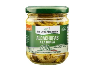Alcachofas a la brasa en aceite