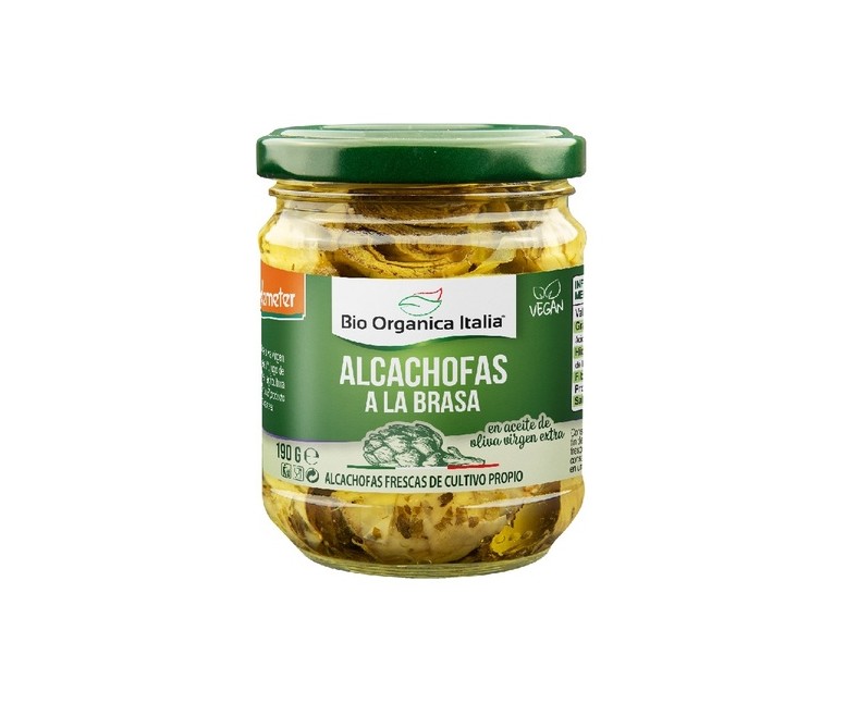 Alcachofas a la brasa en aceite 190 g Bio Organica Italia