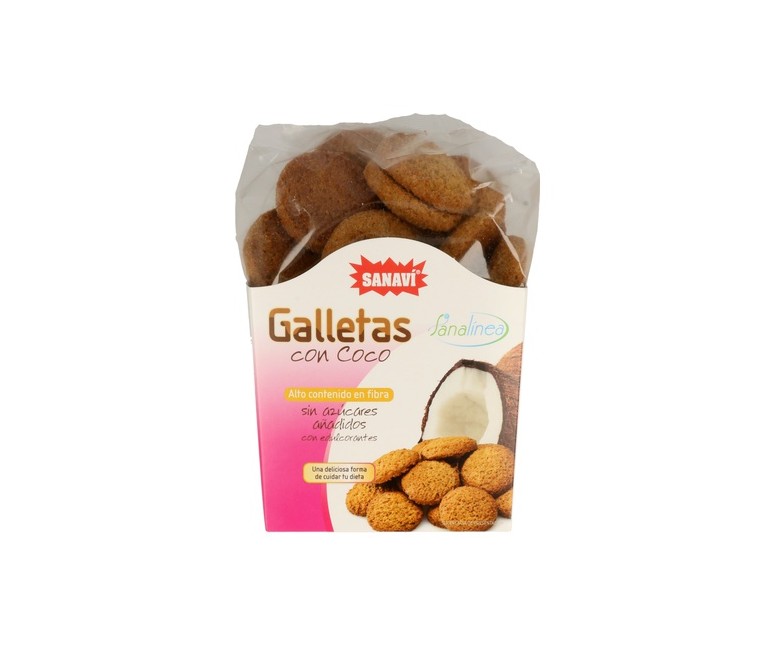 Galletas De Coco Sin Azúcar Añadido - Sanalínea 200 g Sanavi