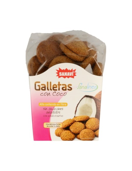 Galletas De Coco Sin Azúcar Añadido - Sanalínea 200 g Sanavi