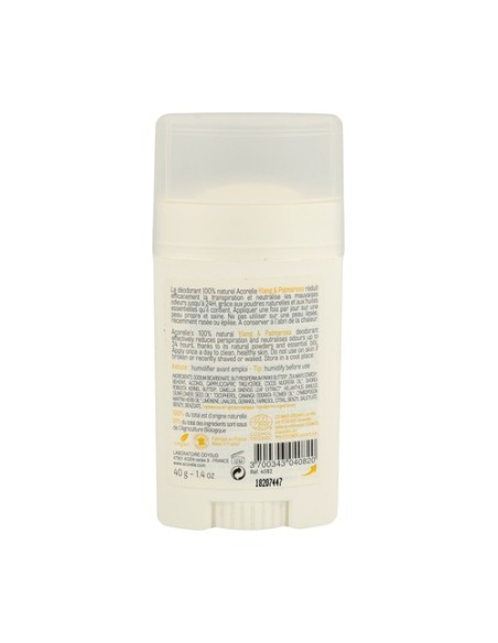 Desodorante bálsamo ylang y palmarosa 40 g (Ylang-Ylang) Acorelle