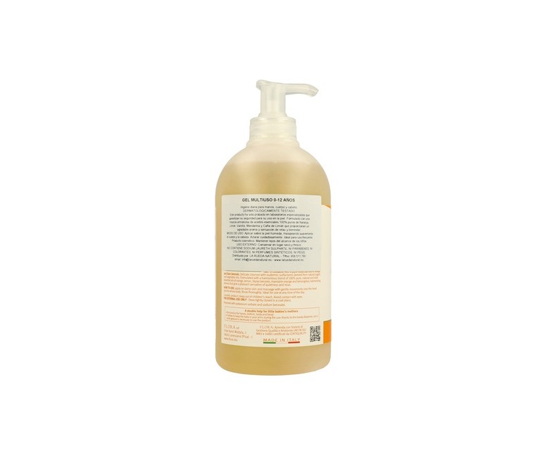 Gel de Ducha Bio para Bebés 500 ml de gel de 500ml Flora