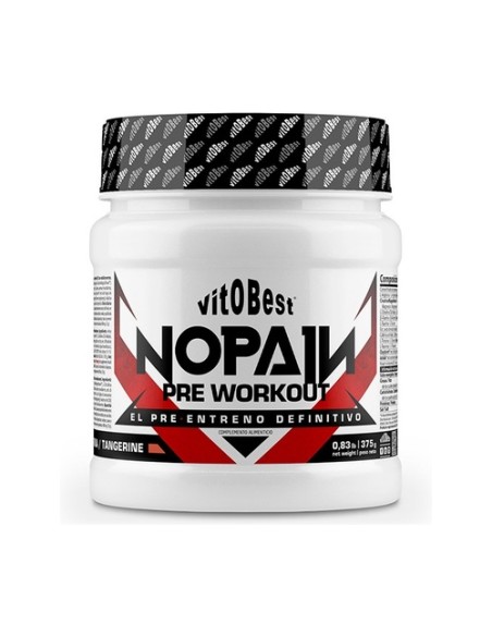 Nopain pre-entreno 375 g de polvo (Mandarina) Vit.o.best