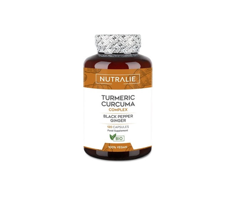 Cúrcuma complex con jengibre y pimienta negra orgánica 120 cápsulas Nutralie