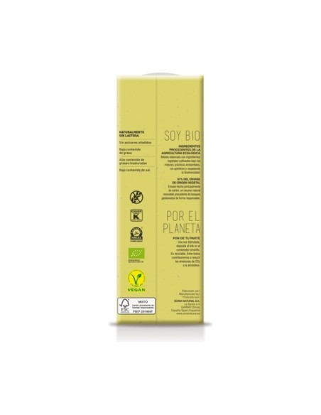 Pack Bebida de arroz integral Bio (sin azúcar) 6 unidades de 1L Soria Natural