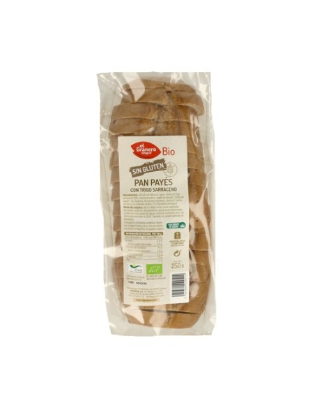 Pack Pan payés con trigo sarraceno Bio sin gluten 6 unidades de 250 g El Granero Integral