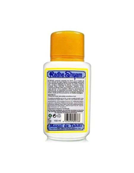 Aceite monoï tahiti SPF 10 150 ml de aceite Radhe Shyam