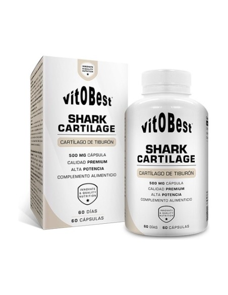 Cartílago de tiburón 60 cápsulas de 500mg VIT.O.BEST