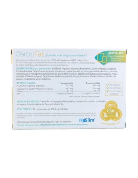 Triestop Carbofat 30 comprimidos Eladiet