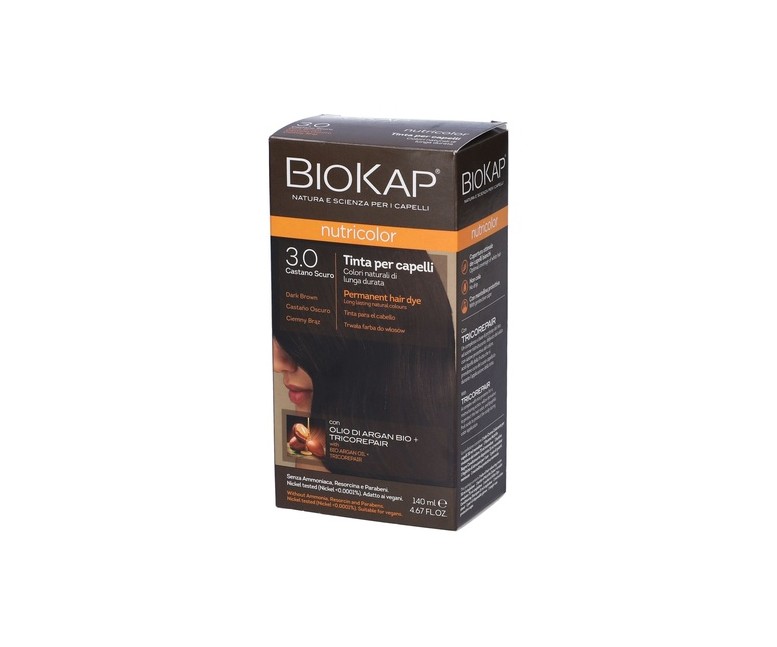 Tinte Nutricolor Castaño Oscuro 3.0 140 ml (Castaño oscuro) Biokap