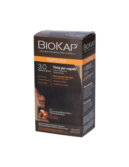Tinte Nutricolor Castaño Oscuro 3.0 140 ml (Castaño oscuro) Biokap