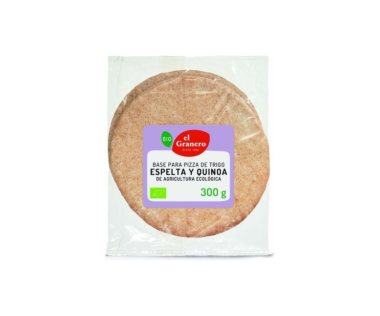 Base para pizza de Trigo Espelta y Quinoa Bio 300 g El Granero Integral