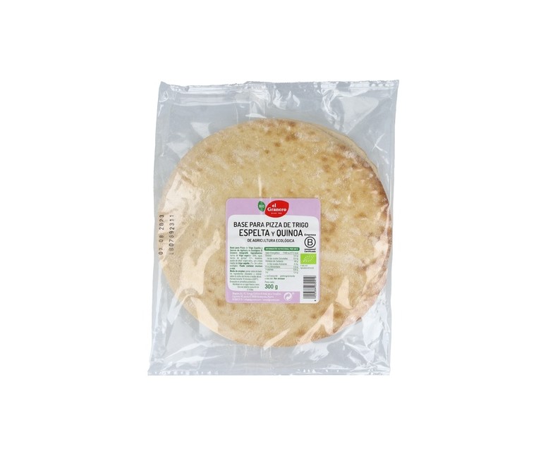 Base para pizza de Trigo Espelta y Quinoa Bio 300 g El Granero Integral