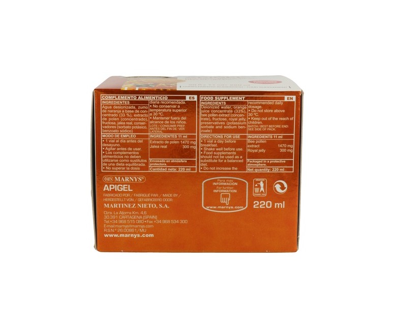 Apigel Viales 20 viales de 11ml MARNYS®