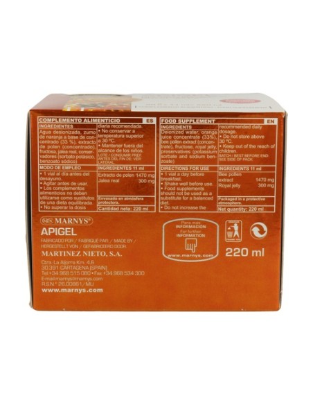 Apigel Viales 20 viales de 11ml MARNYS®