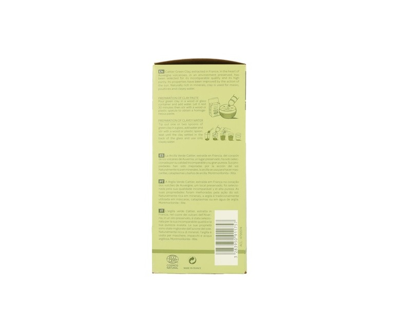 Arcilla Verde Superfina 1 kg de polvo Cattier