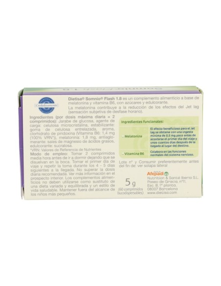 Somnio Flash 1.8 60 comprimidos Dietisa