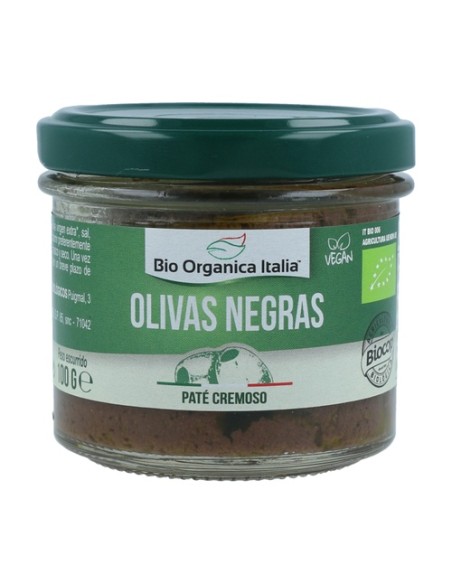 Paté de olivas negras 100 g Bio Organica Italia
