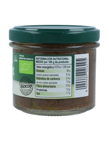 Paté de olivas negras 100 g Bio Organica Italia
