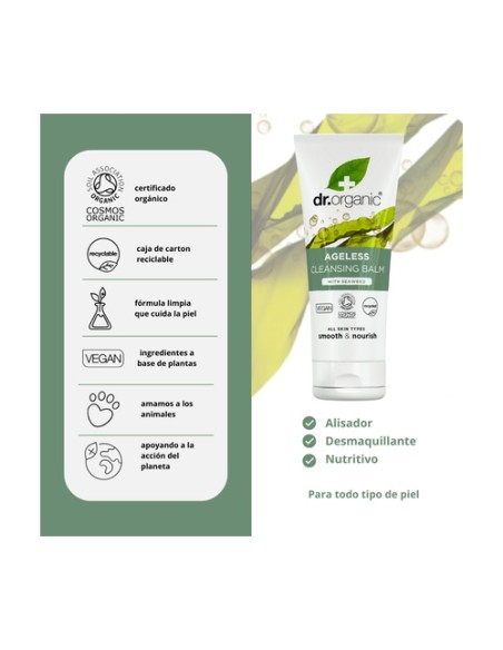 Bálsamo limpiador facial algas marinas siempre joven 100 ml Dr. Organic