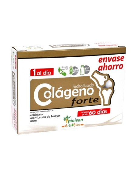 Colágeno hidrolizado forte 60 cápsulas vegetales Pinisan
