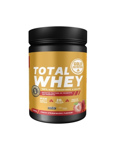 Total whey fresa 800 g de polvo Gold Nutrition