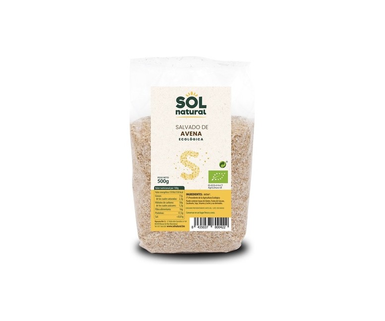 Salvado de avena Bio 500 g Sol Natural