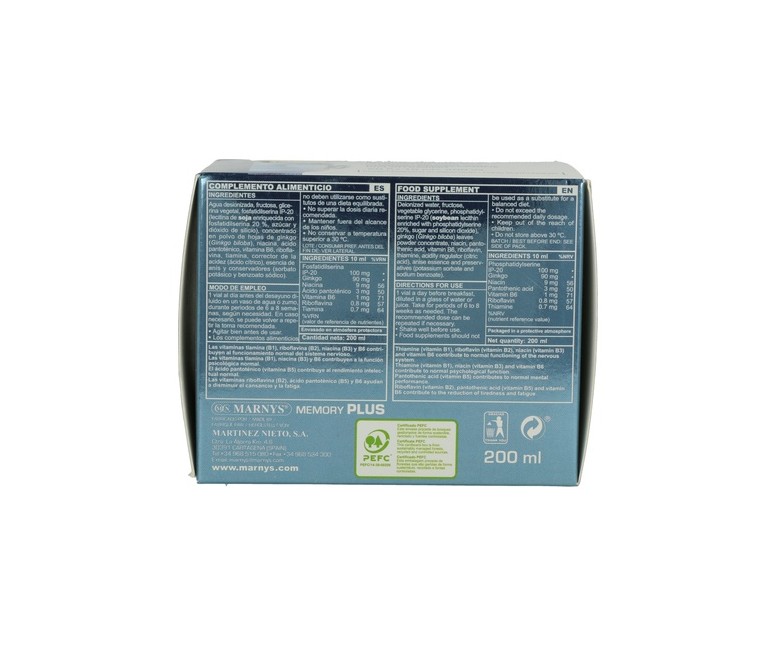 Memory Plus 20 ampollas de 10ml MARNYS®