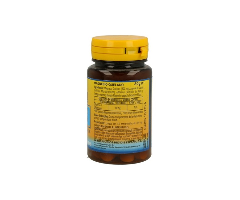 Magnesio Quelado 50 cápsulas de 300mg Nature Essential