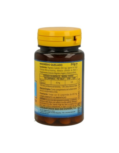 Magnesio Quelado 50 cápsulas de 300mg Nature Essential