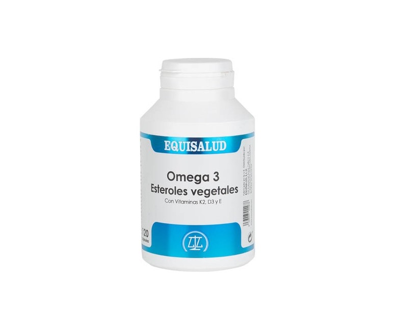 Omega 3 Esteroles Vegetales con Vitaminas C, K2, D3 y E 120 cápsulas Equisalud